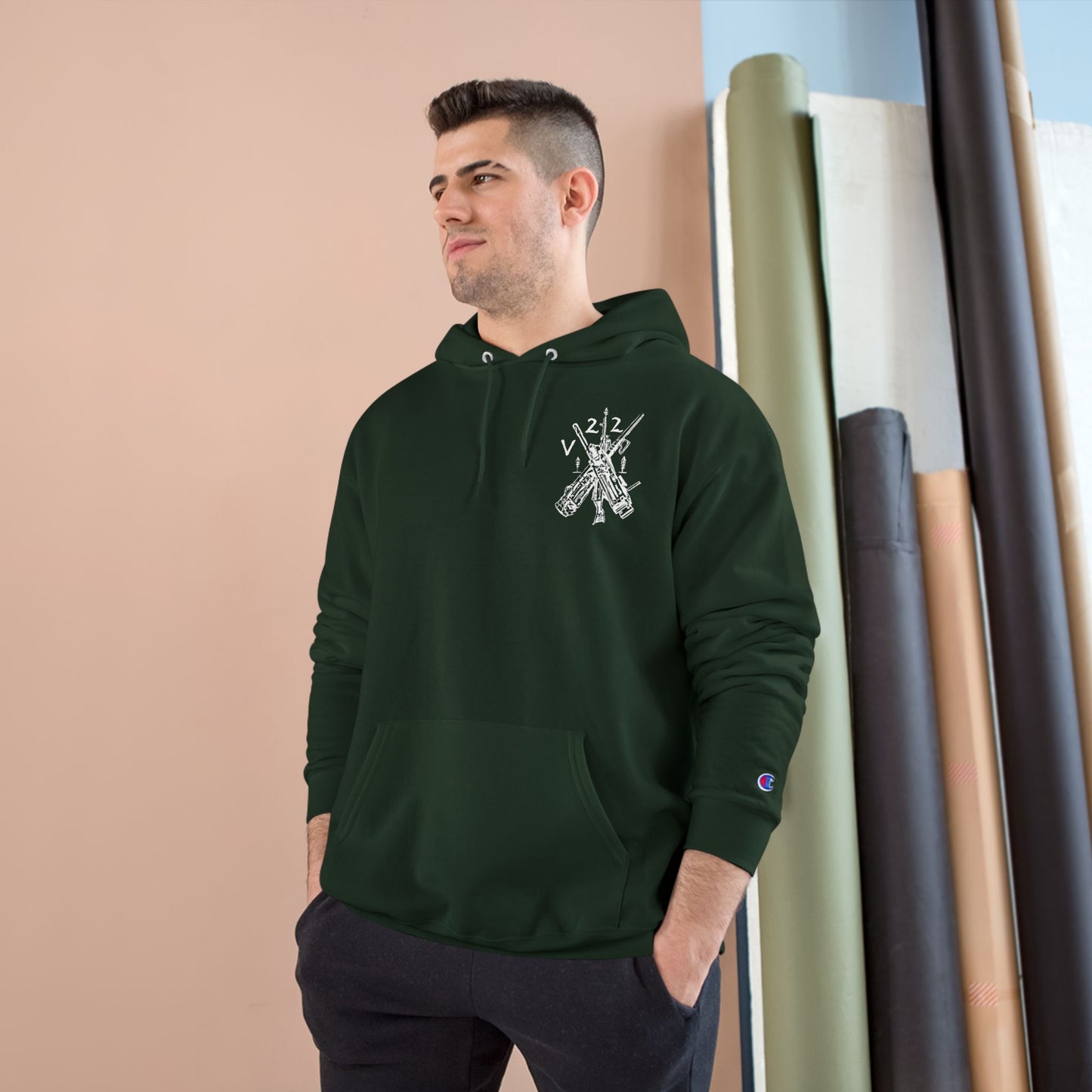 V22 HEAVY GUNS Champion Hoodie white