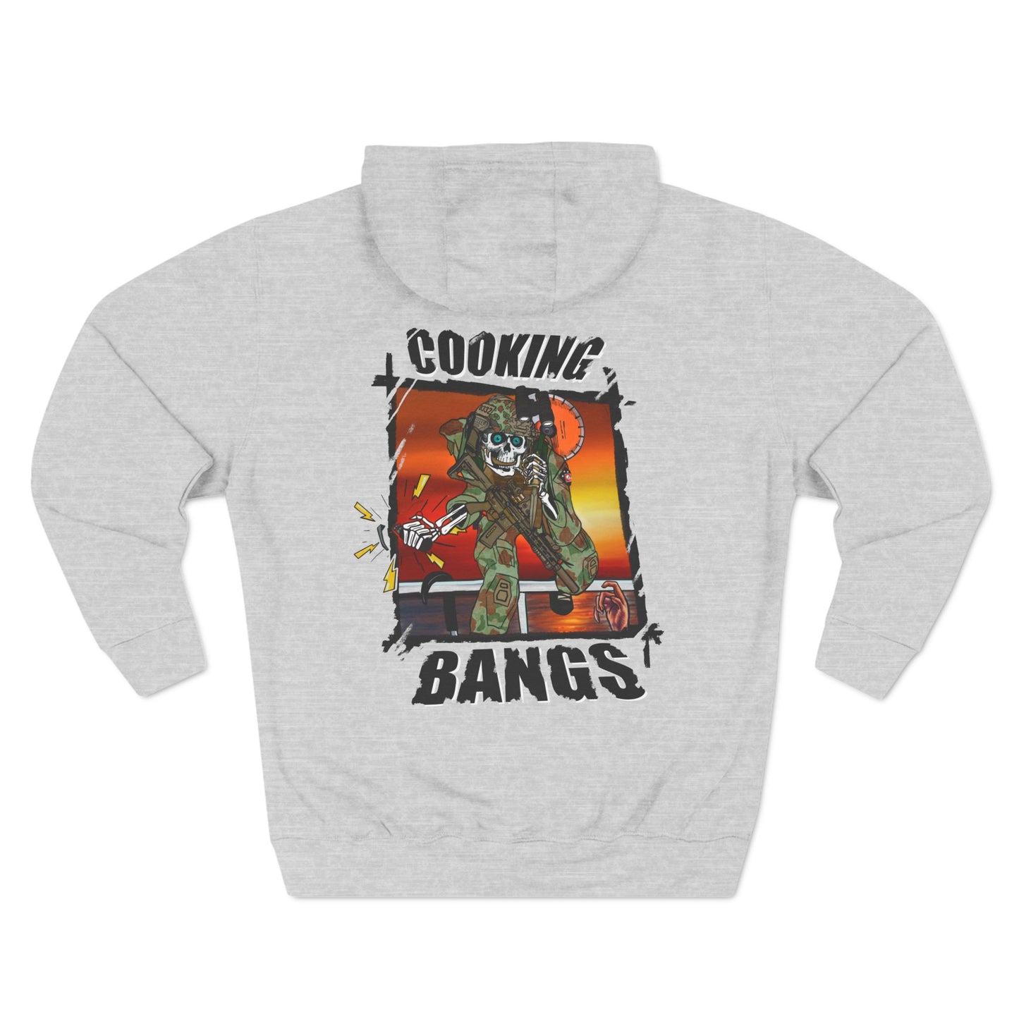 Cooking BANGS Three-Panel Fleece Hoodie