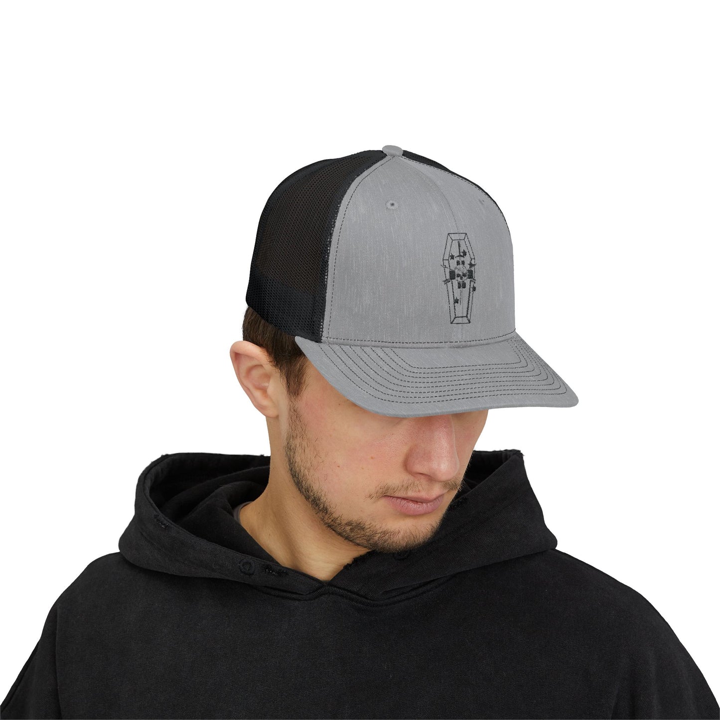 Whiskey Mike coffin Snapback Trucker Cap