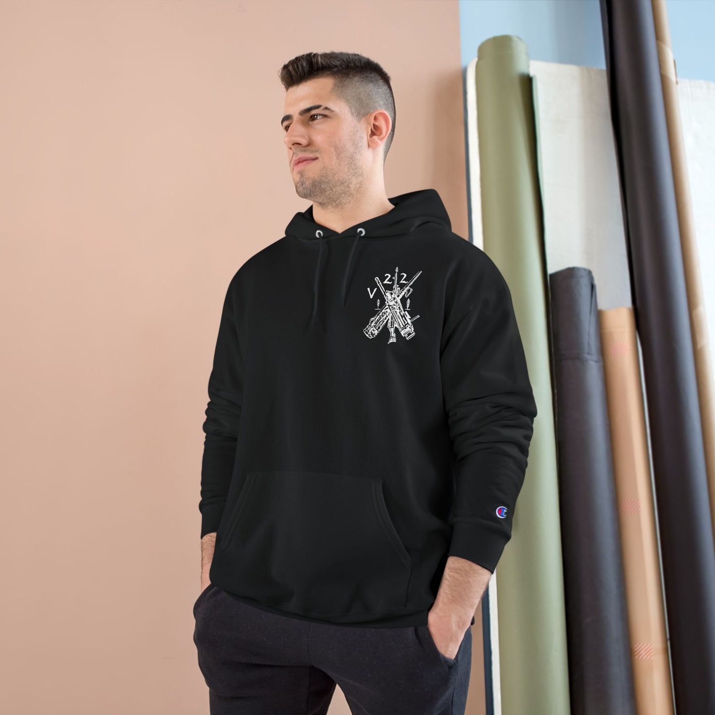 V22 HEAVY GUNS Champion Hoodie white